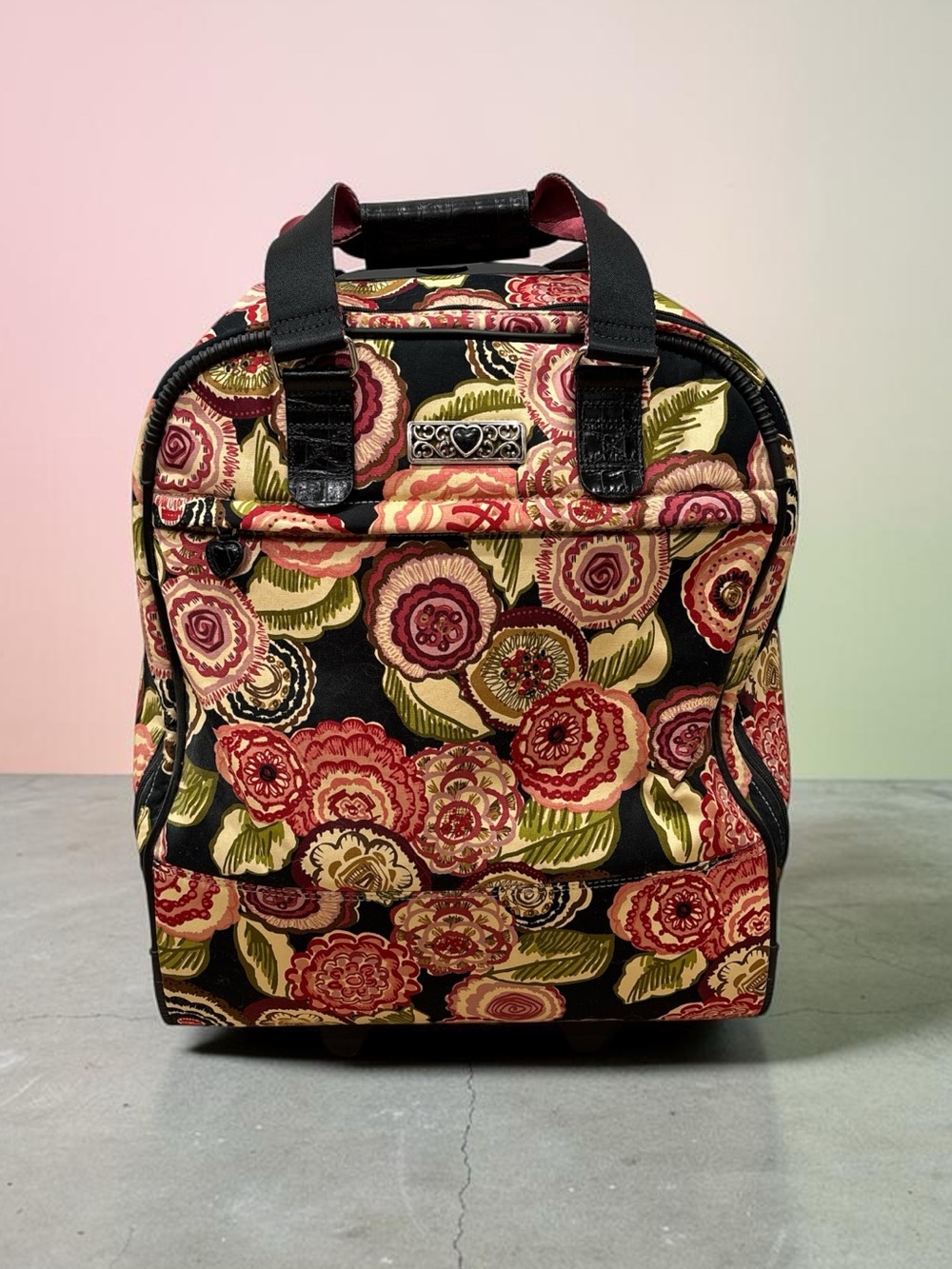 NEW Brighton Whimsy Flower Bloom Rolling Weekender Luggage Suitcase Carry-On